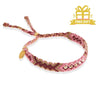 Wayuu Skinny bracelet - Pink Aura - 5 CRYSTALS