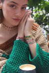 Kalepsu Wayuu bracelet - Nature Green