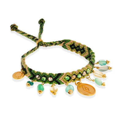 Kalepsu Wayuu bracelet - Nature Green