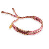 Wayuu Skinny bracelet - Pink Aura - 5 CRYSTALS