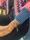 Wayuu Skinny bracelet - Blue Beach