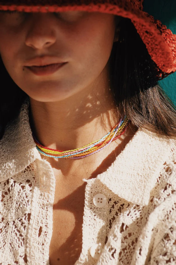 Miyuki Beads Necklace-Rainbow