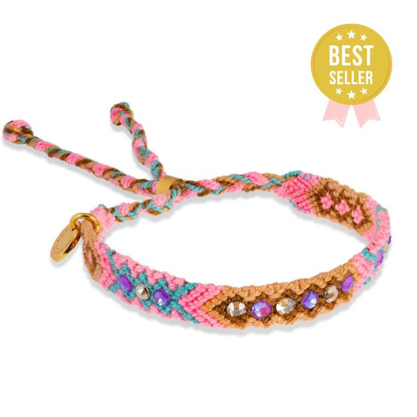 Wayuu Skinny bracelet - Barbie Pink