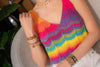 Rainbow Multicolor  Crop Top